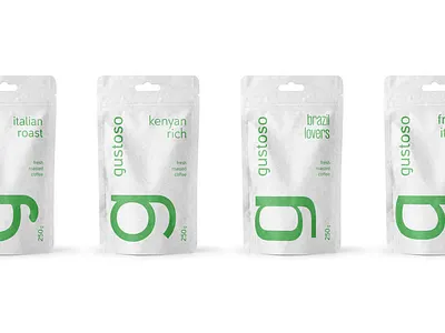 Gustoso Coffee brand identity & package branding coffee corporate design identity illustration logo logotype mark natural package