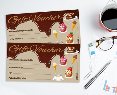 Voucher to fill manual brand design gift graphic design print home voucher