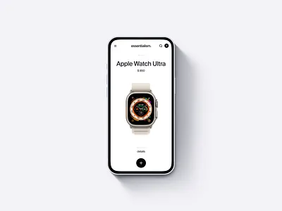 main product screen apple card clean mobile product ui ux watch white