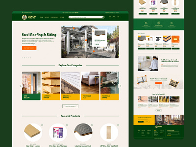 Home Renovation Store - Landing Page branding design digital agency figma guidelines home renovation logo lumber rebrand ui ux visual identity visual rebrand web design web redesign