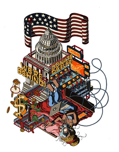 Political Spam Artists X Carles Garcia O'Dowd conceptual design editorial intricate money political washington post