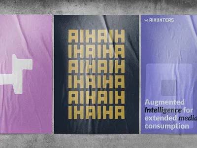 Logo for AIHunters ai branding cloud cognitive computing design dribbble graphic design identity logo redesign startup team ui web webdesign