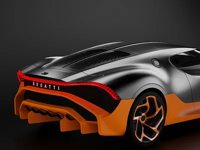 Veyron colors on a Bugatti La Voiture Noire. Rendered 3d 3dart 3drender automotive blender bugatti cad carrender creative design industrial keyshot la voiture noire. product render rendering studio veyron