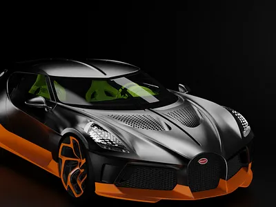 2/2 Veyron colors on a Bugatti La Voiture Noire. 3d 3dart 3drender automotive blender bugatti cad design keyshot