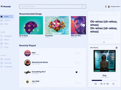 Music esktop app app design graphic design ui ux webdesign