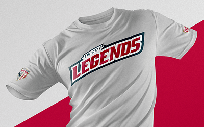 TC Legends Shirt baseball branding custom type design graphic design logo mock up red shirt type typography washington