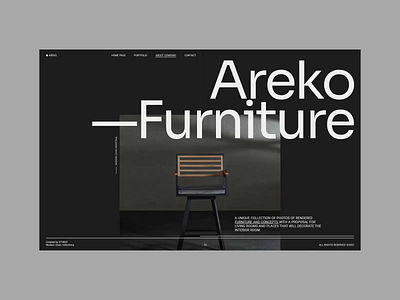 AREKO / Furniture - Website Concept chair concept creative design furniture industrial minimalist modern shop ui ux web web design website