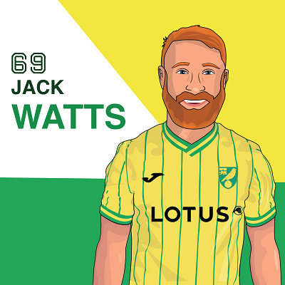 Norwich City graphic design ill illustration
