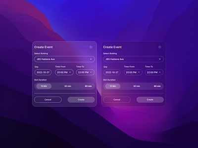 Create Event Section - Glassmorphism ✨ 3d animation app branding design designing dribbble graphic design icon illustration logo minimal motion graphics popular trending typography ui ux vector web