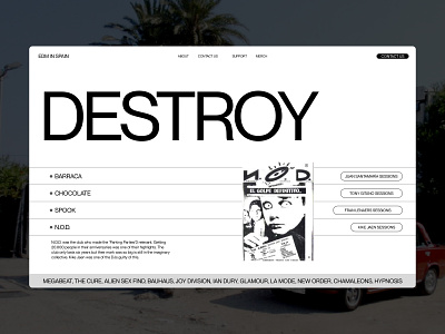 EDM in Spain brutalist graphic design layout minimal music responsive ui uxui valencia web web design