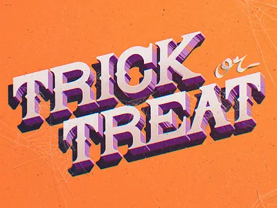 Trick or Treat 2d design graphic design halloween halloween typography illustration lettering procreate treat trick trick or treat type typography typography design