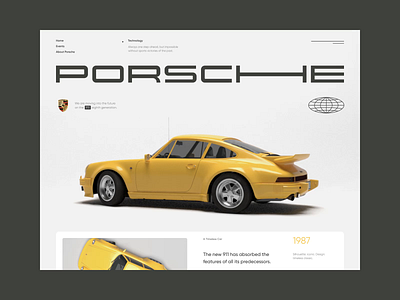 3D Porsche 911 Web Site Design Concept 3d after effect animation car case study cinema4d design graphic design interface motion motion graphics porsche ui ux web design webdesign