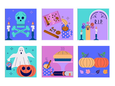 Halloween | Collection of illustrations for Halloween and autumn book illustration concept design editorial graphic design halloween illustration illustration spot illustration ui vector