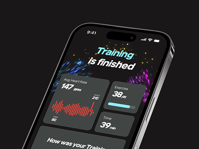 Training Summary fitness hockey app mobile motion graphics training ui motion