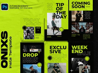 Onixs Streetwear Fashion Instagram Template fashion