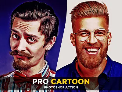 Pro Cartoon Photoshop Action oil paint