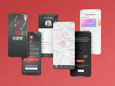 Care fitness 3d animation app design graphic design illustration typography ui ux vector