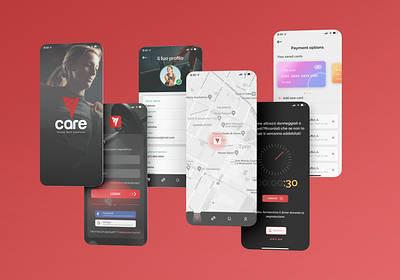 Care fitness 3d animation app design graphic design illustration typography ui ux vector