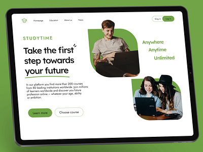 Hero page for Online course platform hero page main page online courses online courses platform online school studyplatform ui ui design