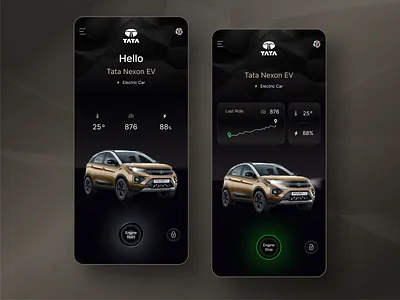 EV Car App app auto automotive industry branding creative design ev car app layout design logo modern design ui ux