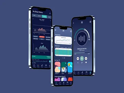Morpheus app design product sleep tracking ui ux vector