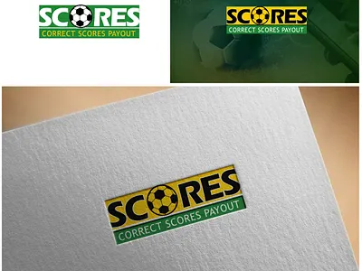 Scores Logo- Online Football match Logo 3d 3d logo animation branding design graphic design green health icon illustration logo motion graphics ui vector