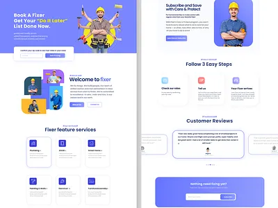HandyMan website graphic design ui