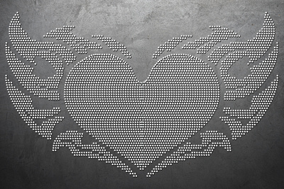 heart rhinestone design design graphic design illustration motion graphics vector