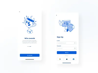 Sign Up - Mobile App app application design log in log in app sign up sign up app ui uidesign ux uxdesign