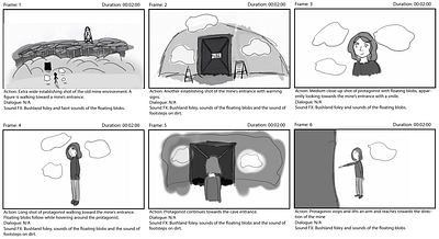 "The Mine" storyboard