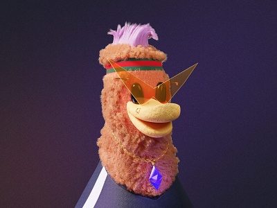 Disco Duck 3d 3d character 3d illustration blender character duck illustration nfc