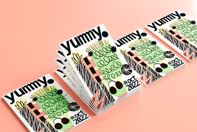 yummy. : magazine cover brand logo cover cover design illustration magazine cover mockup photophop procreate