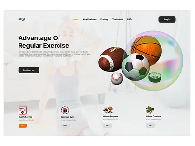 Exercise Landing Page Design branding exercise web figma graphic design landing page logo mob app ui ui design ui kit ui trends uiux ux ux design ux trends web page website design