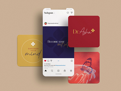 Dr. Asha Branding branding coach coaching design graphic design instagram logo social media template