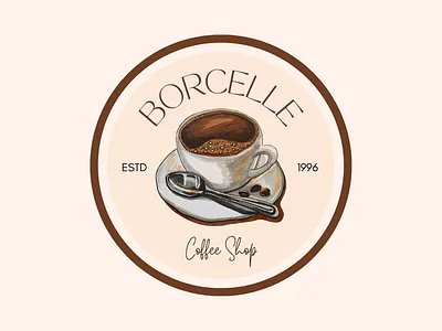 Coffee Shop Logo brand identity branding cafe graphic design illustration logo logo design
