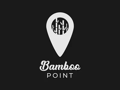 Bamboo point logo bamboo brand identity branding design illustrator location logo logo design minimalist nature point typography vector