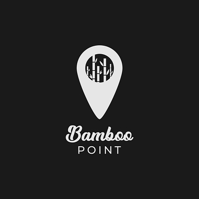 Bamboo point logo bamboo brand identity branding design illustrator location logo logo design minimalist nature point typography vector
