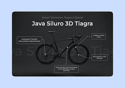 Product Tour (Daily UI - 095) brakes cycle dailyui dailyuichallenge design figma forks gear machine mechanical product specifications tour ui