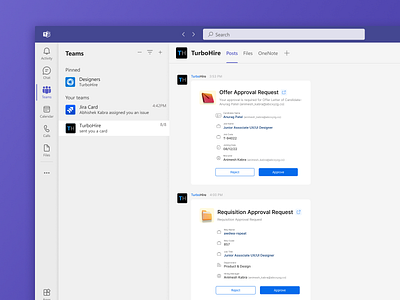 Teams Notification Cards approval microsoft team notification cards ui