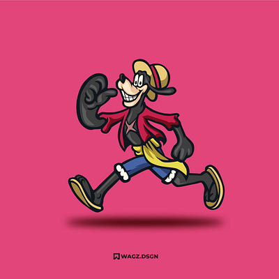 GUFFY anime design disney graphic design illustration logo mascot mascot logo one piece vector