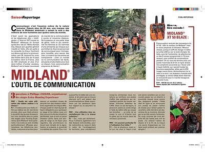 Publi-reportage dans le magazine "Grand Gibier" branding design dog graphic design magazine news paper