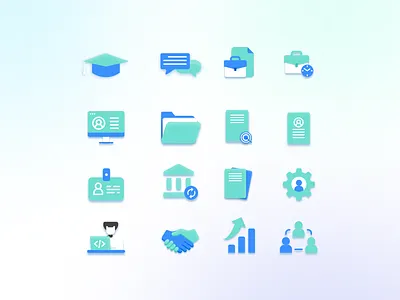 Recruitment Platform Icon Design 2d 3d icon illustrations illustration recruitment platform saas ui