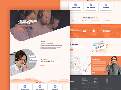 Call Center Website Design graphic design ui web design