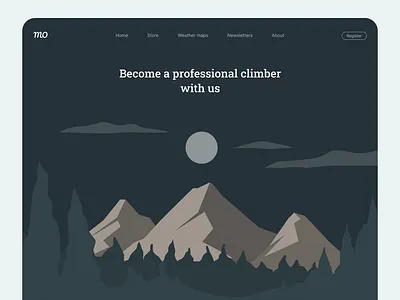 Web site design: landing page home page UI design graphic design illustration mountain site ui ui design ux vector web site web site