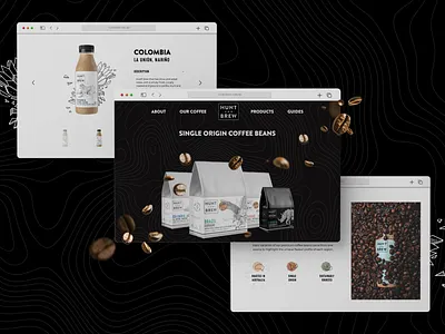 Hunt and Brew Website Redesign design illustration typography ui uiux ux website