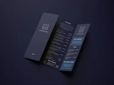 RIVERLINE - Branding | Additional Deliverables branding design logo menu restaurant typography