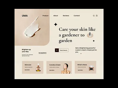 Website for skin care products app design beauty product design mobileapp product design skincare ui uiux website product
