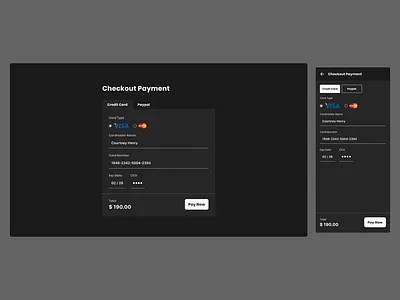 Credit Card Checkout Page checkout credit card dailyui design mobile payment ui ux web web design