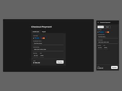 Credit Card Checkout Page checkout credit card dailyui design mobile payment ui ux web web design