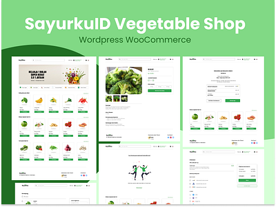 Sayurku Vegetable Shop Wordpress Woocommerce branding desktop design ui design ux design vegetable shop vegetable ui web design